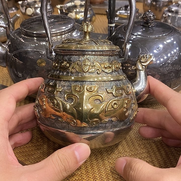 飞***绘纯银银壶纯银银壶