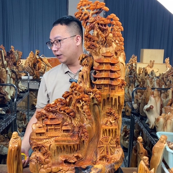 柏木（崖柏）山水倒流香送两盒香