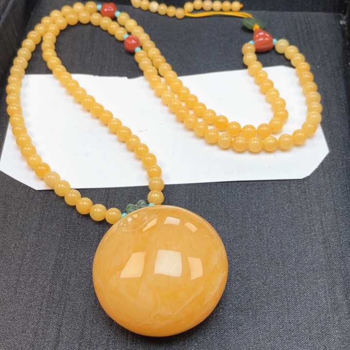 蜜蜡裸石未镶嵌蜜蜡吊坠套装