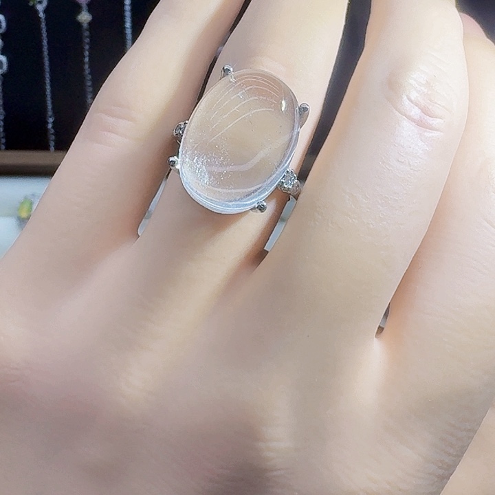 银S925镶嵌水晶戒指