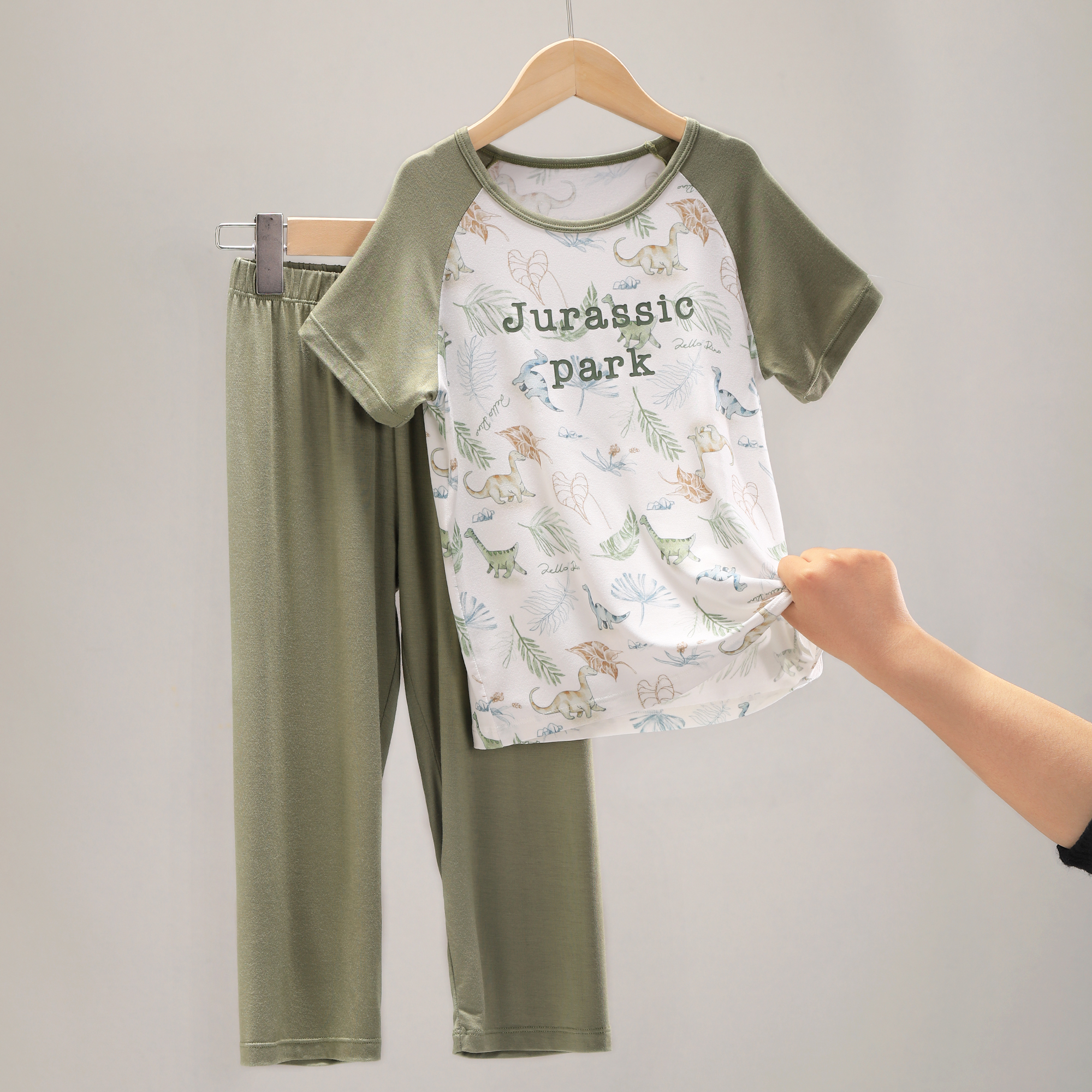 儿童睡衣a类男童家居服套装男孩优可丝卡通空调服套装薄款夏A021D