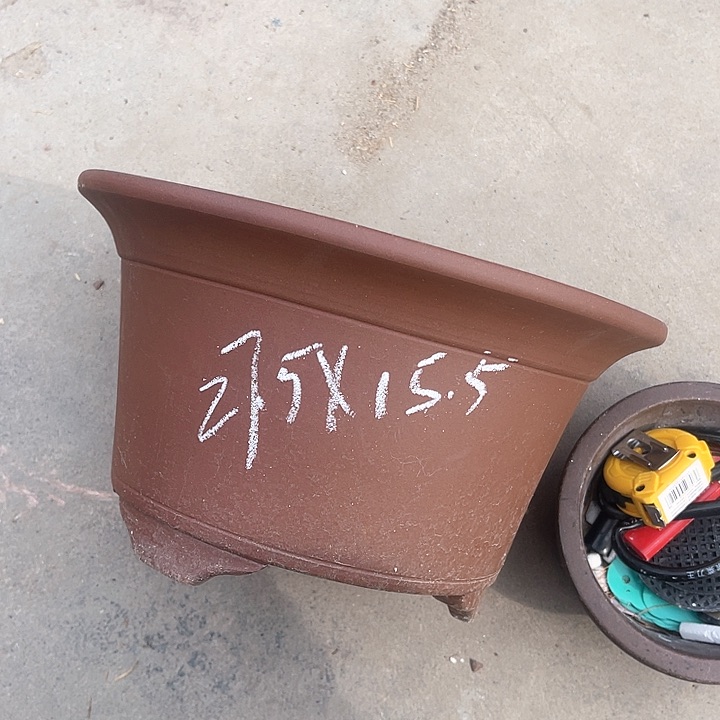 紫砂花盆100/4。27.5-15.5