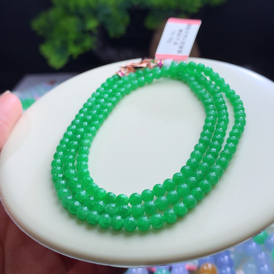 项链未镶嵌翡翠卡4mm