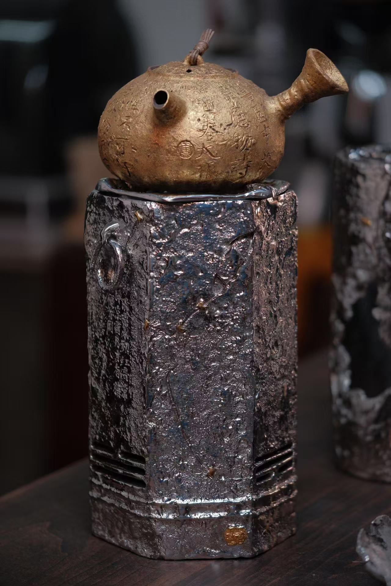 【柿间浅憩】全手工*不锈钢炉子*六方炉*茶道