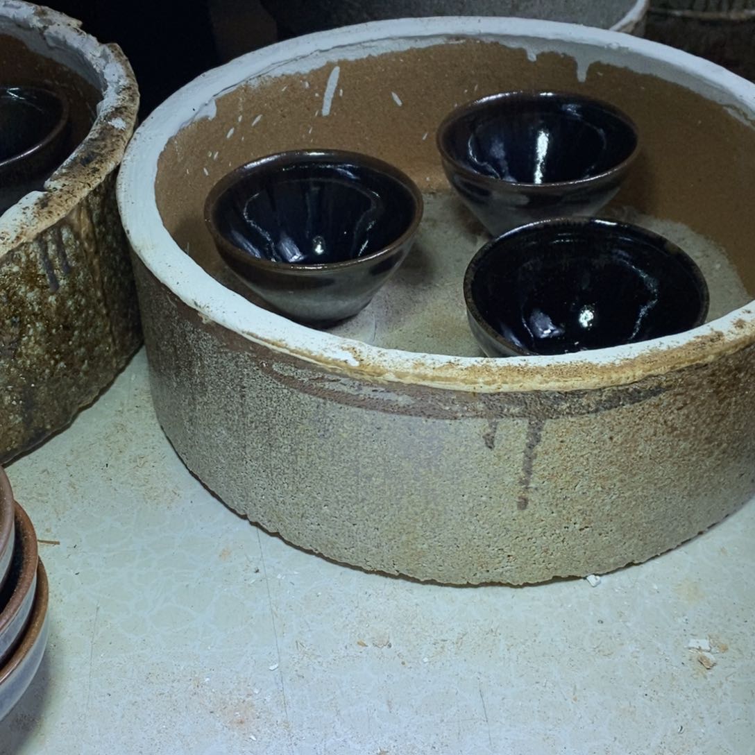 茶盏龙窑柴烧开窑