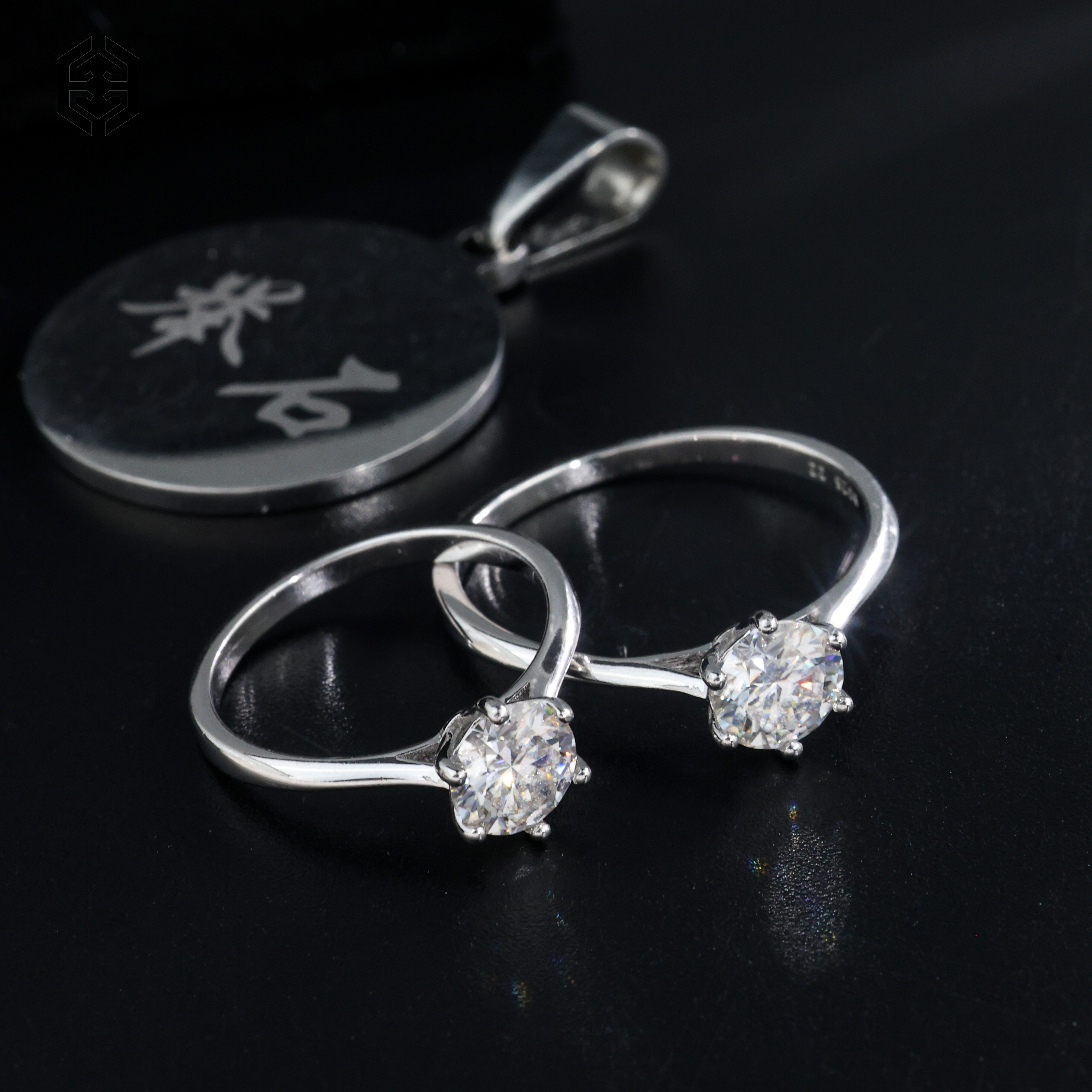 925银莫桑石银制品 TH1228-9819-975莫桑钻戒指（多样性发一/自选）