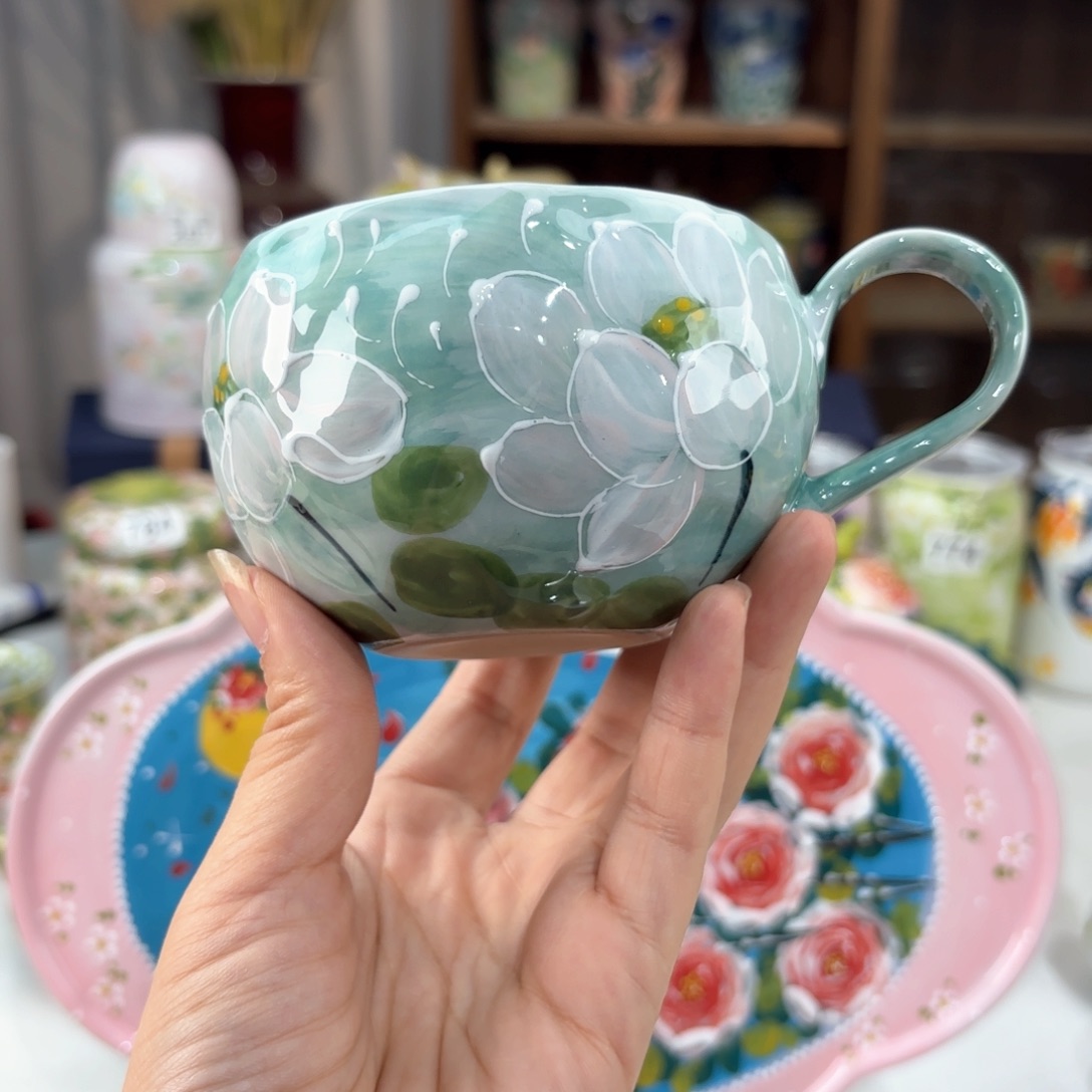 景德镇手绘高温釉下彩陶瓷茶具
