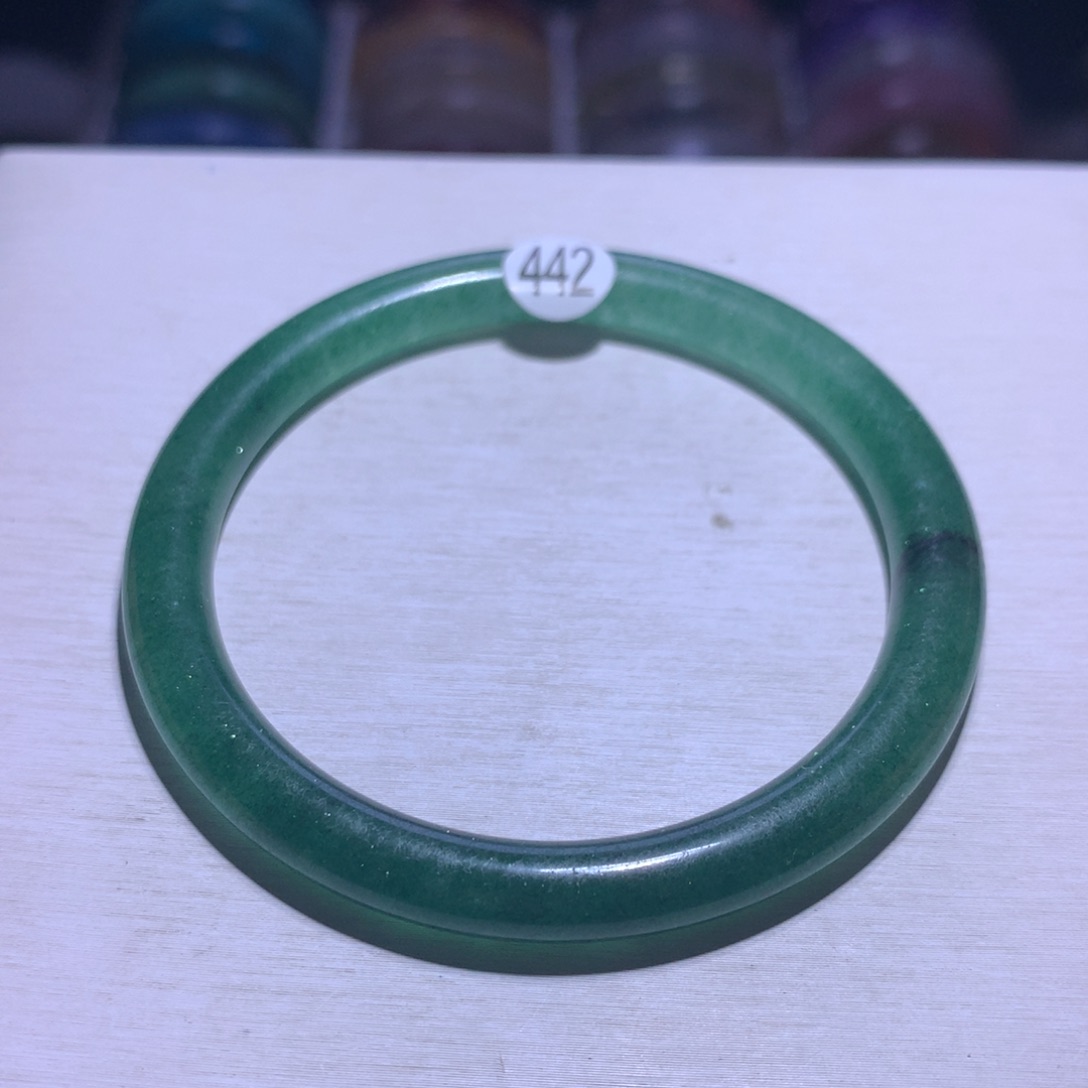 水晶银S925镶嵌手镯绿草莓54.2圈442