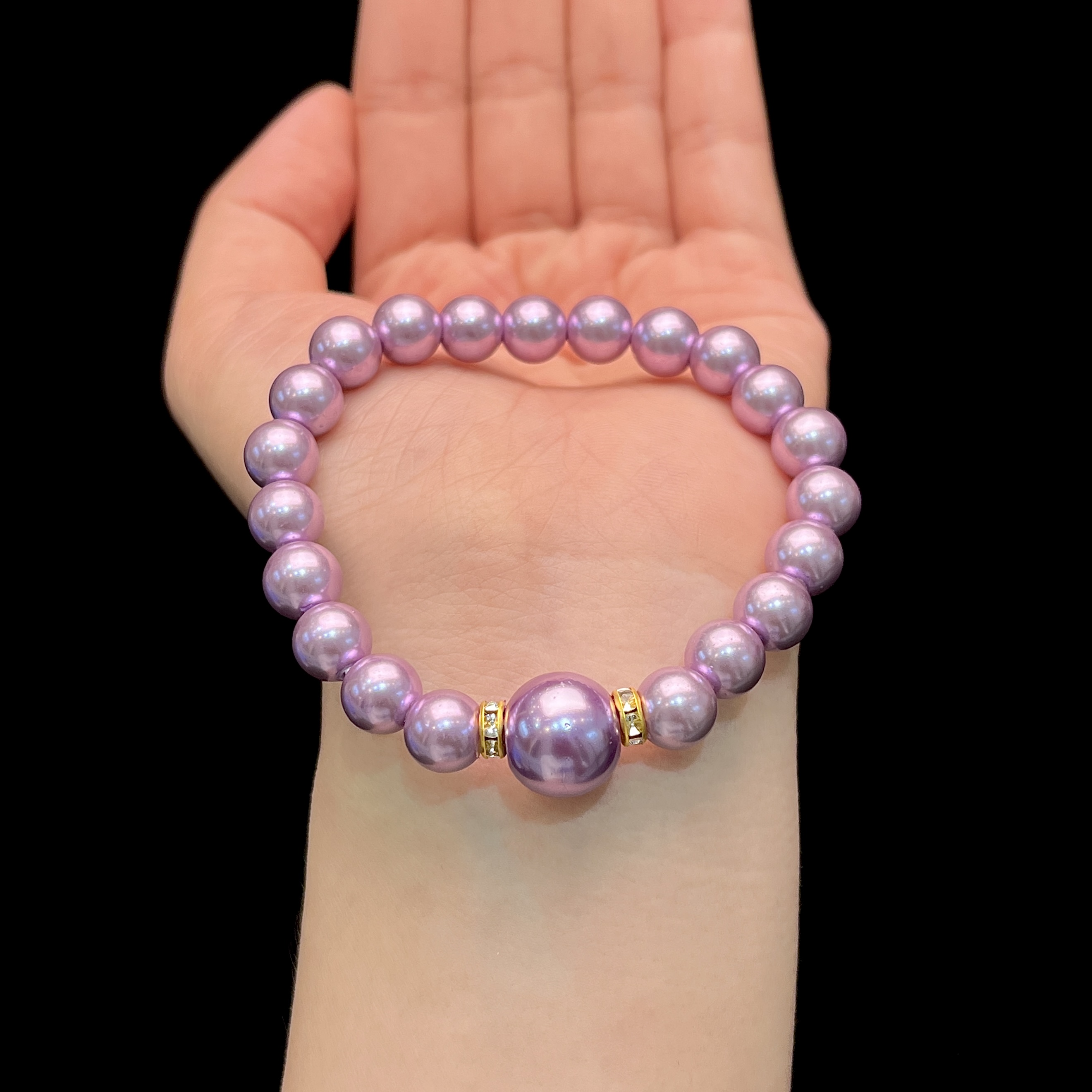 粉贝珠正圆手串G01-07赠礼盒(多样性发)