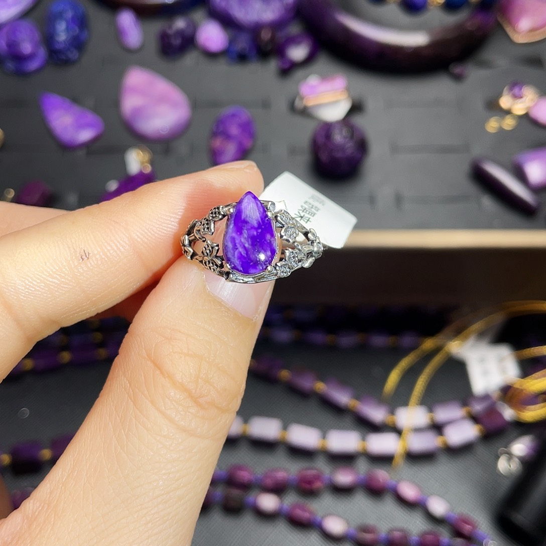 苏纪石（舒俱来）戒指银S925镶嵌