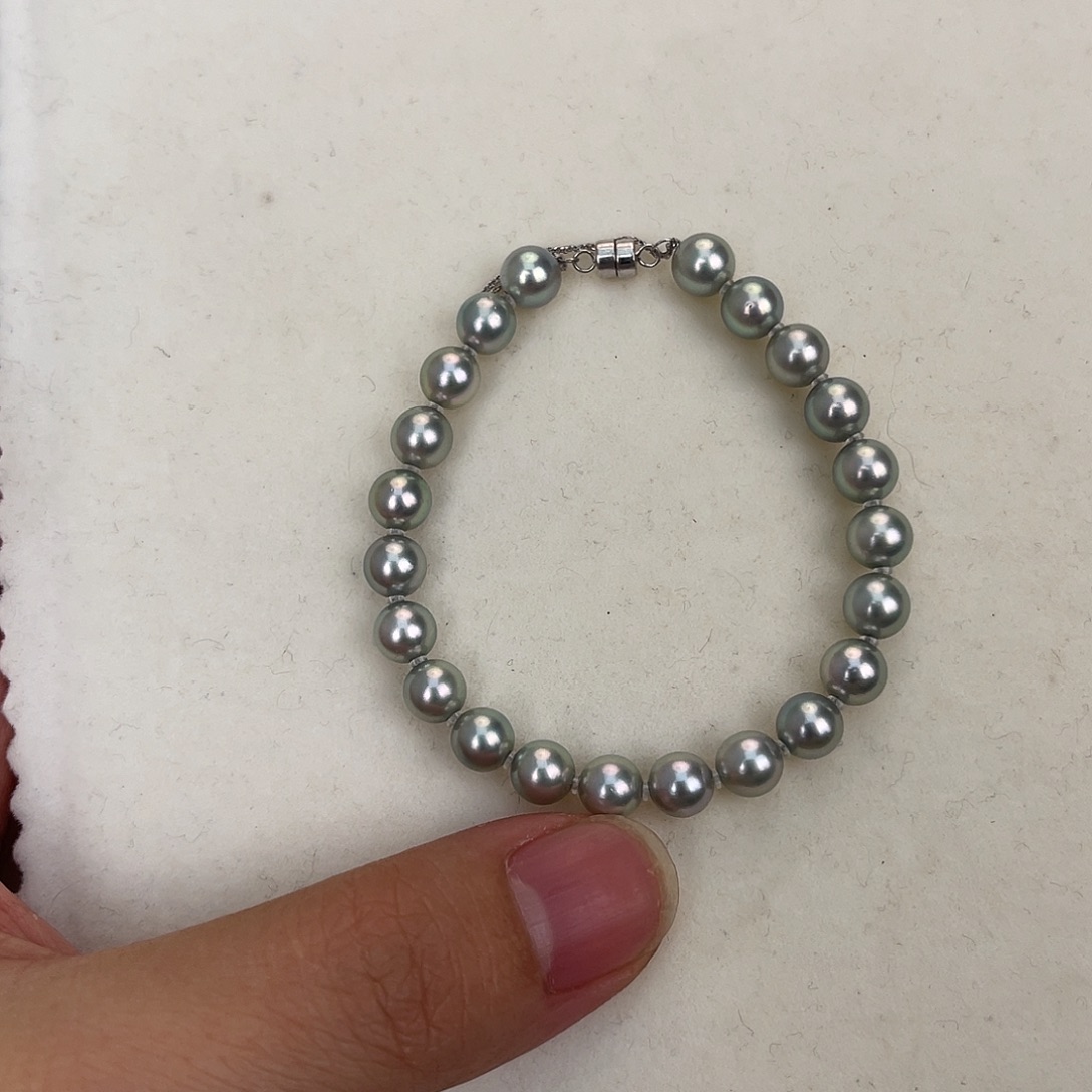 手绳18K金镶嵌海水珍珠