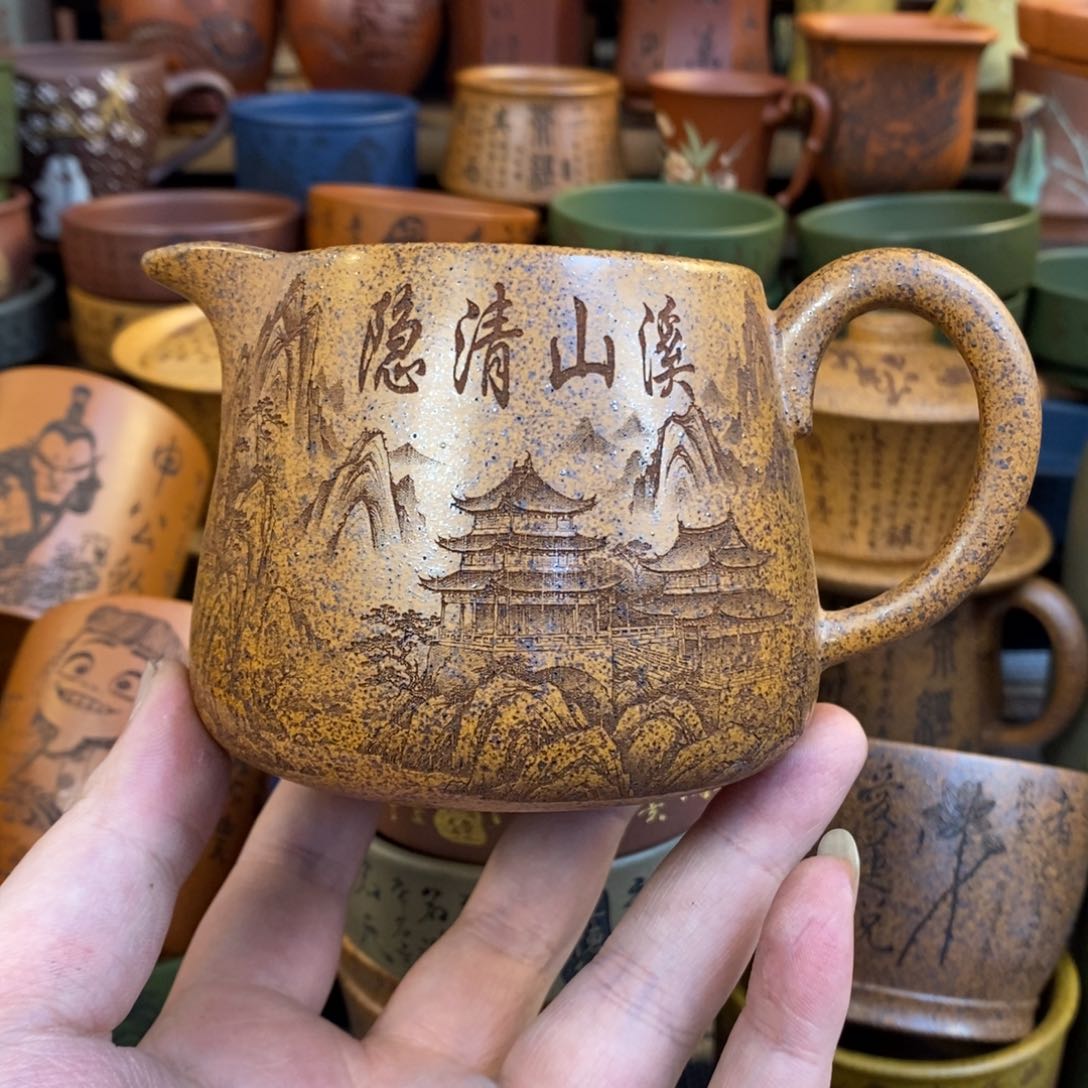 紫砂杯子宜兴全手工紫砂杯