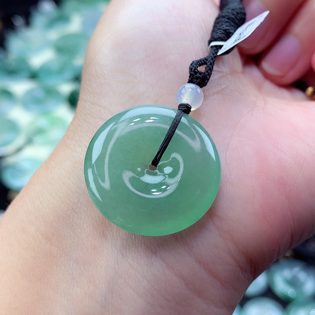 翡翠未镶嵌颈饰编号10-尺寸24.8/5.1