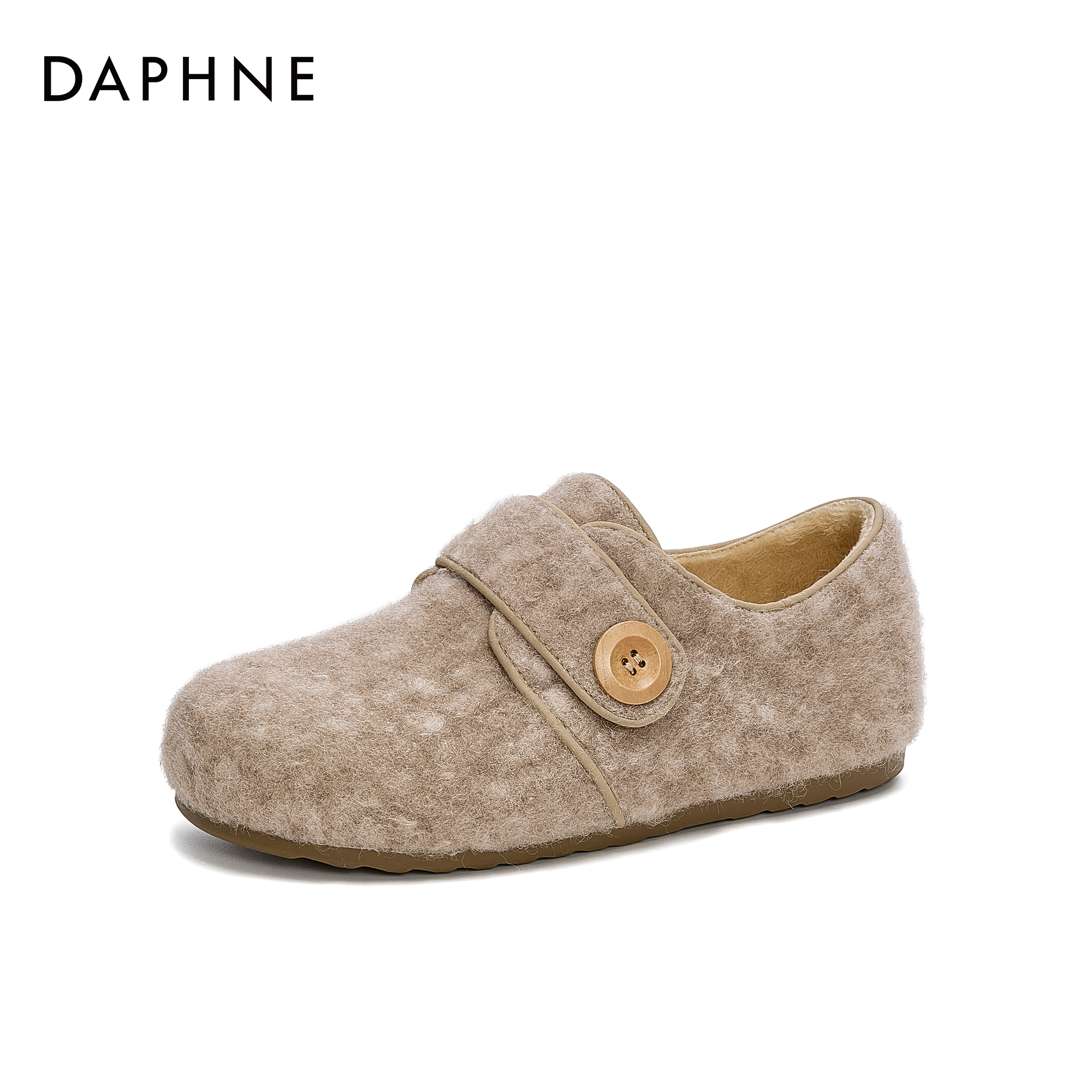 达芙妮百搭内增高保暖棉鞋女款2025秋冬季新款毛毛鞋加绒百搭单鞋商品图