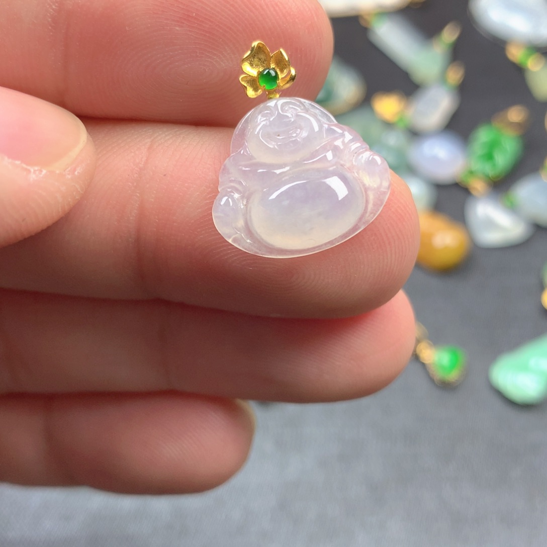 【闪购商品】颈饰18K金镶嵌翡翠翡翠