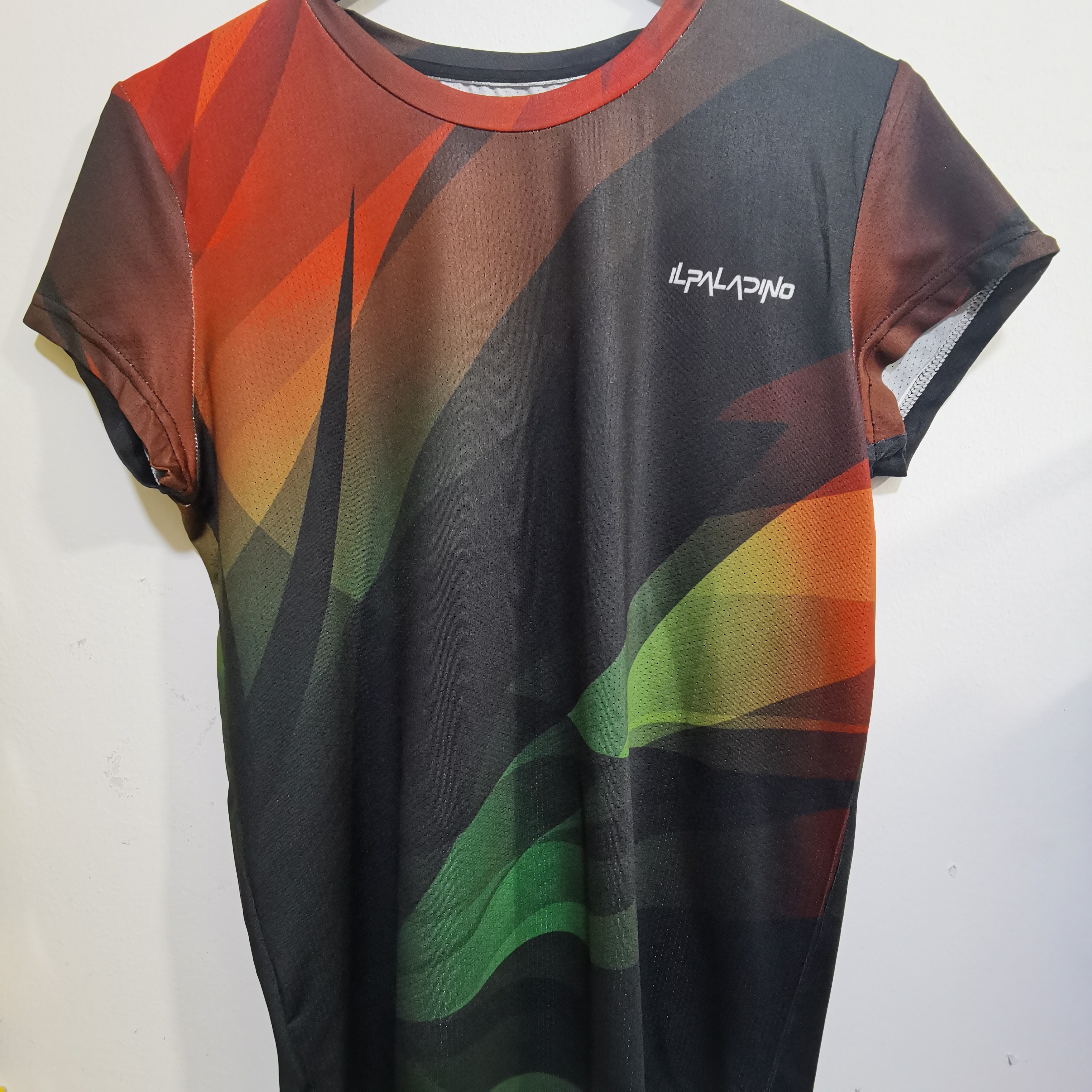 SQ 2666【橙黑绿炫彩排汗短袖】凉感骑行自行车吸湿排汗运动内搭