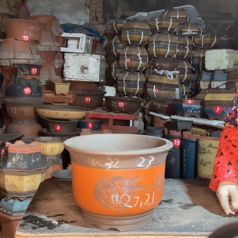 紫砂花盆大金盆一个