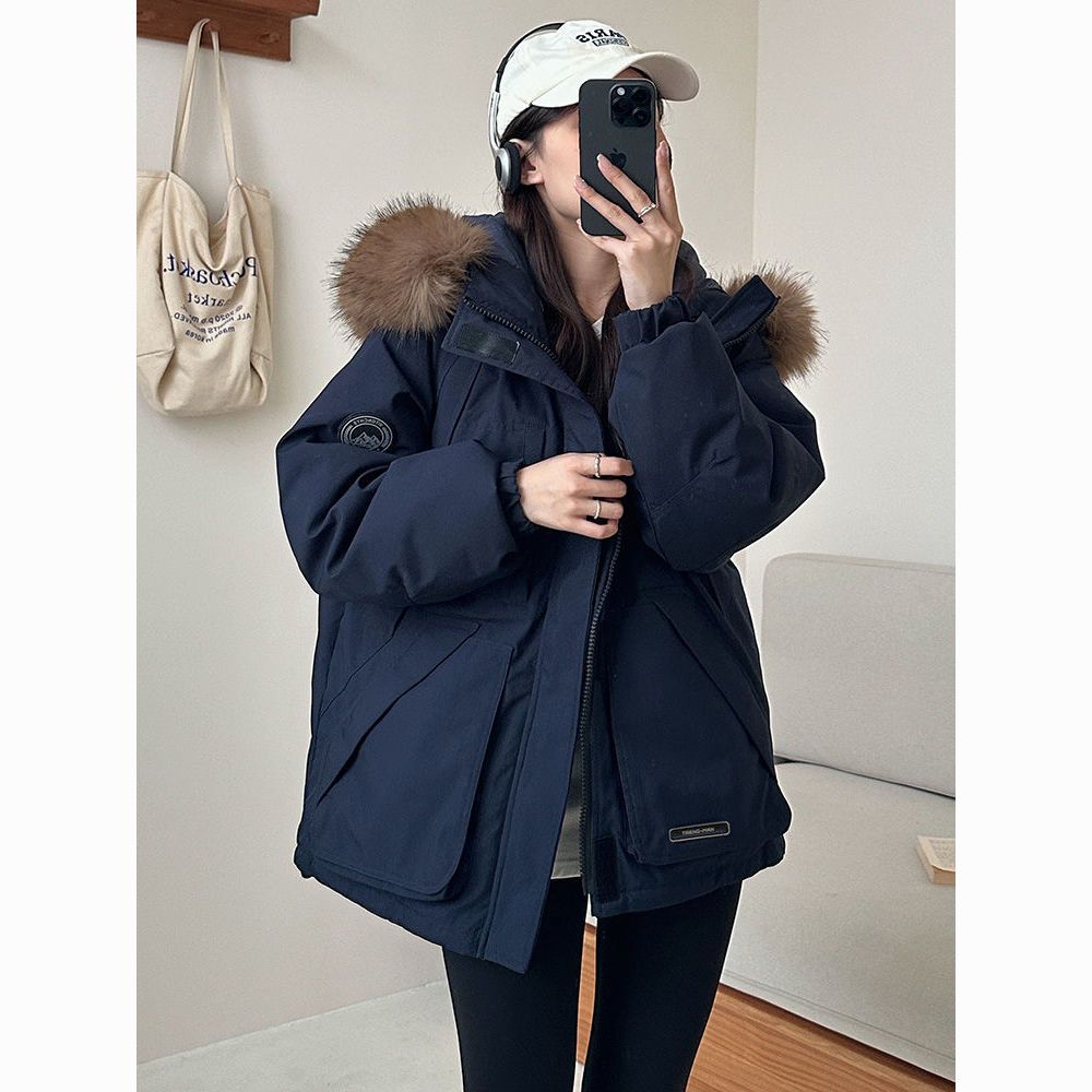 2025年新款冬季棉衣女工装复古韩系派克服棉服棉袄小个子外套情侣