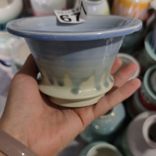 景德镇手工高温陶瓷：内10口高10微瑕低加大，