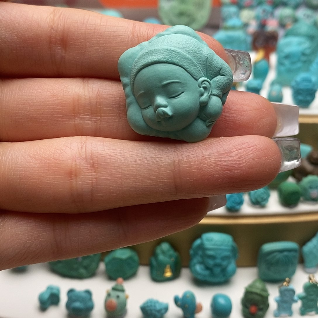 绿松石饰品未镶嵌猫*一