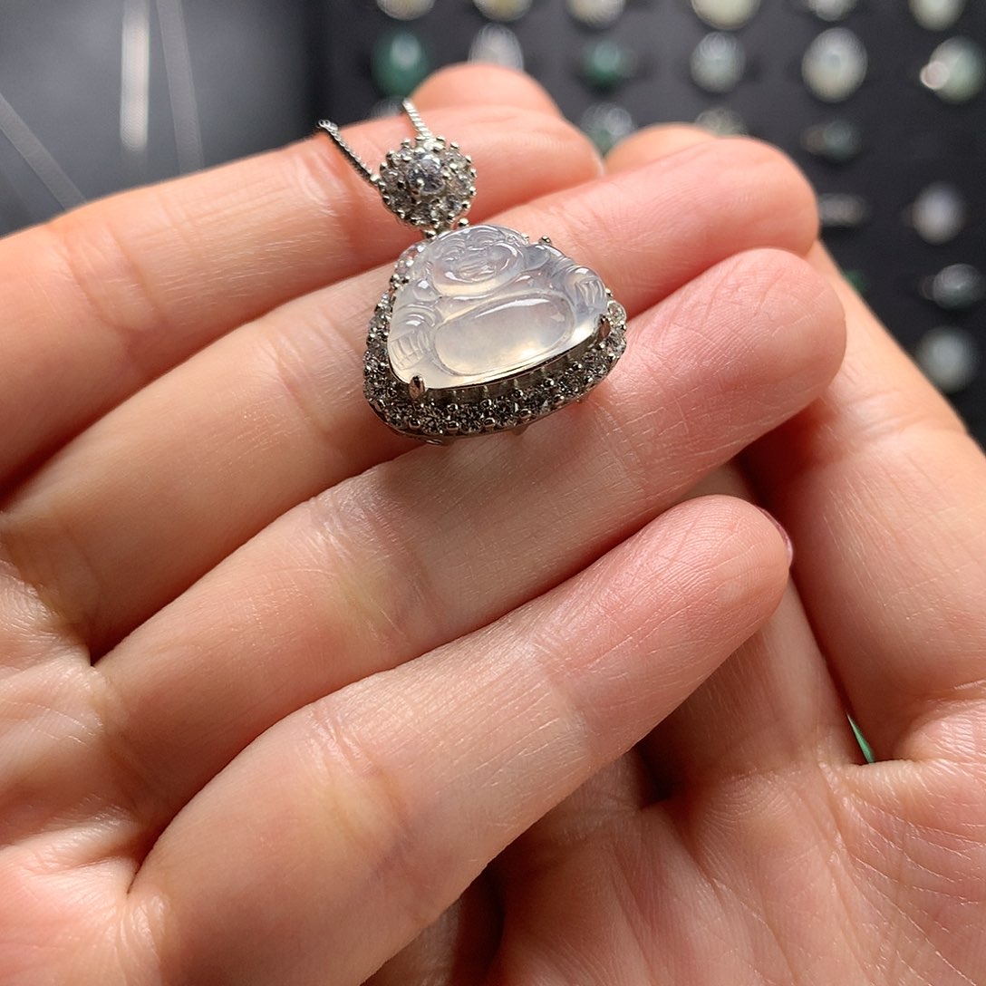 颈饰银S925镶嵌翡翠晓*呐111111111