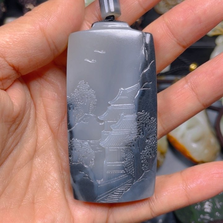 和田玉挂件未镶嵌叶**公