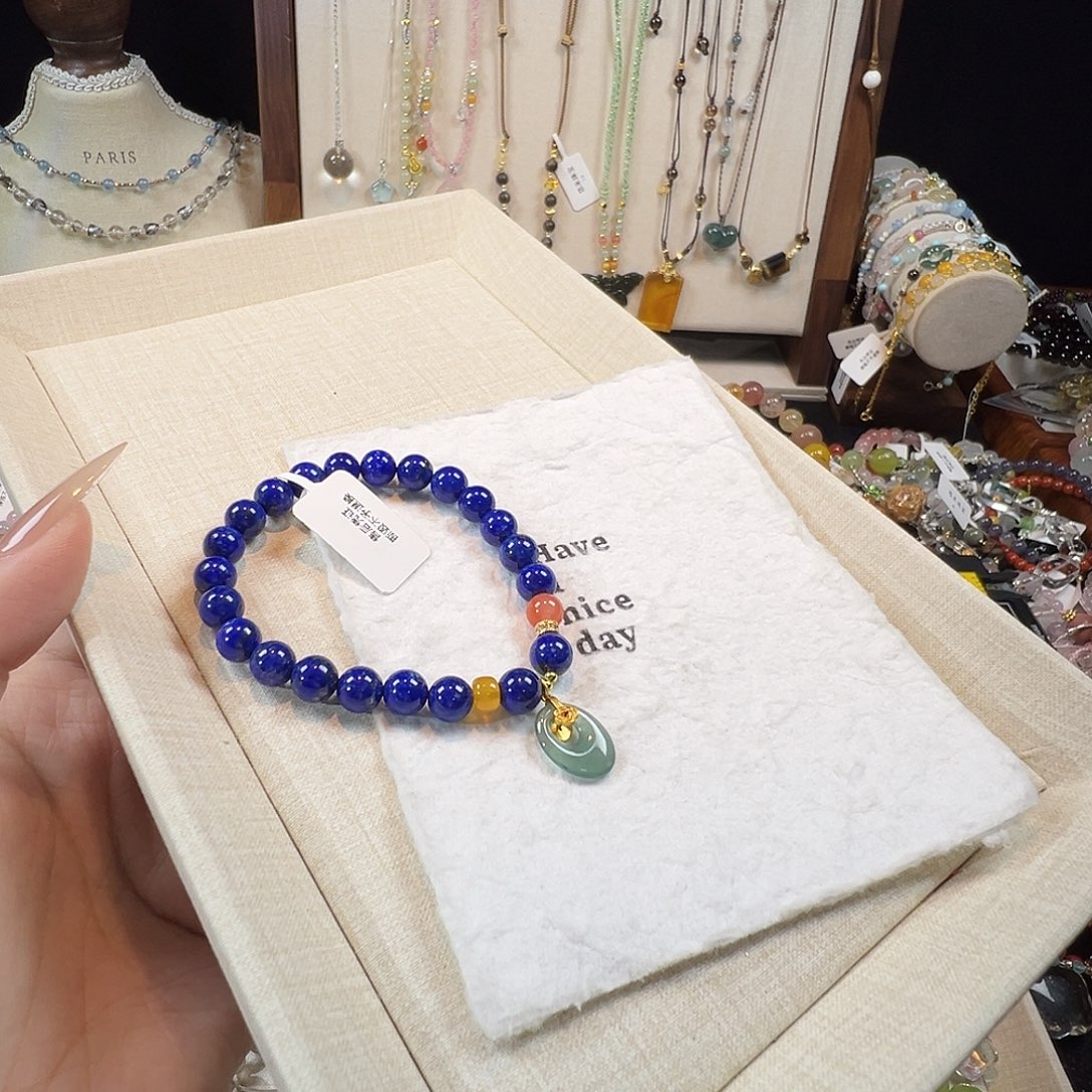 水晶手链未镶嵌青金石