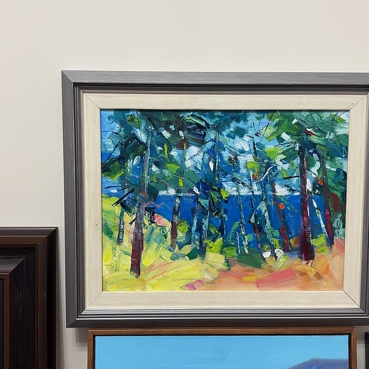 怀***斌横款林间作品家居挂画