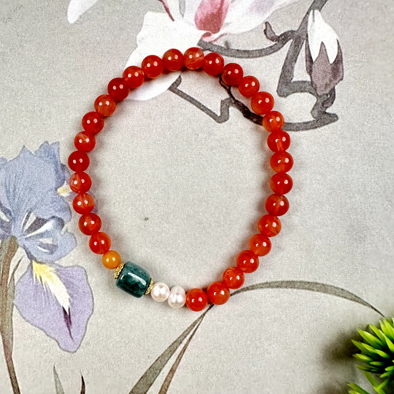 X16玛瑙手链甜美精美时尚气质百搭轻奢小众手串复古优雅