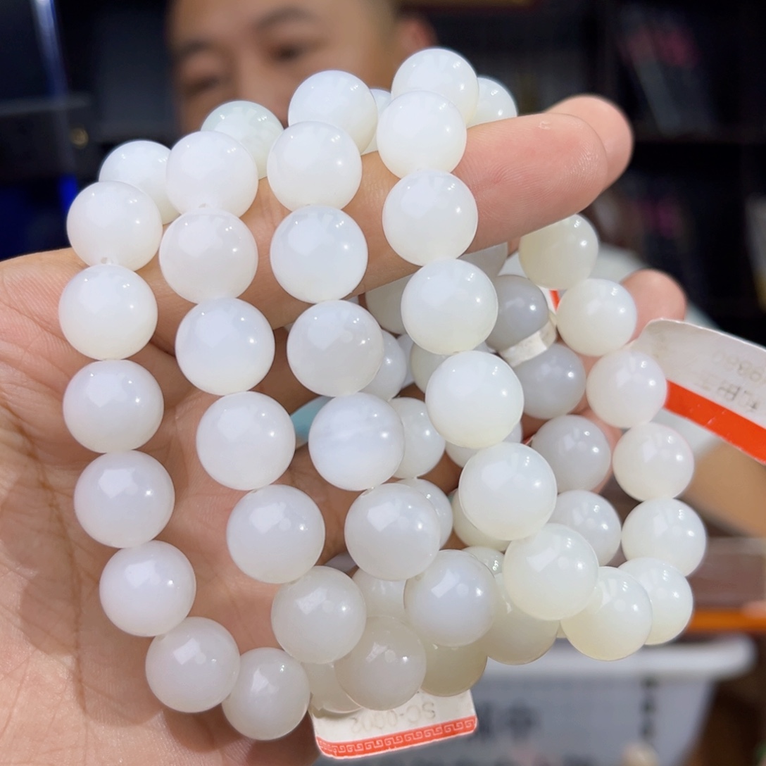 手串未镶嵌和田玉纯天然13年新疆且末天泰卡12多样性发其一