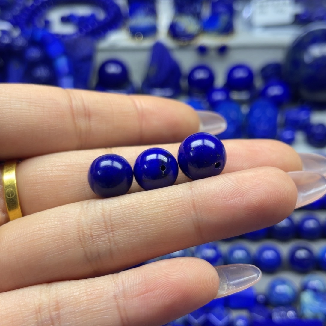 青金石高品珠未镶嵌天**电