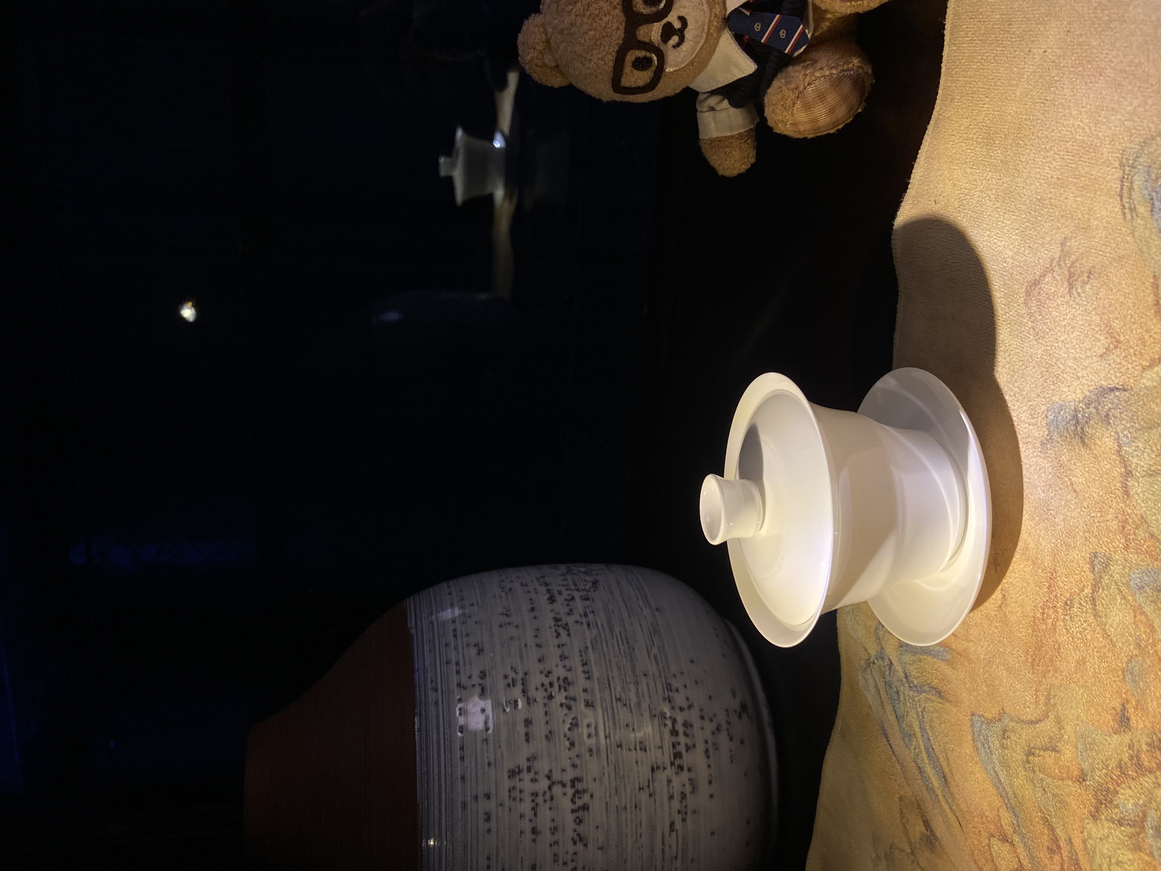 潮州骨瓷竹节2.8盖寸碗超薄胎高档纯白不烫手满水茶具工夫茶