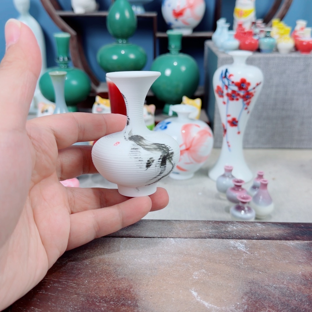 陶瓷手工小花器摆件