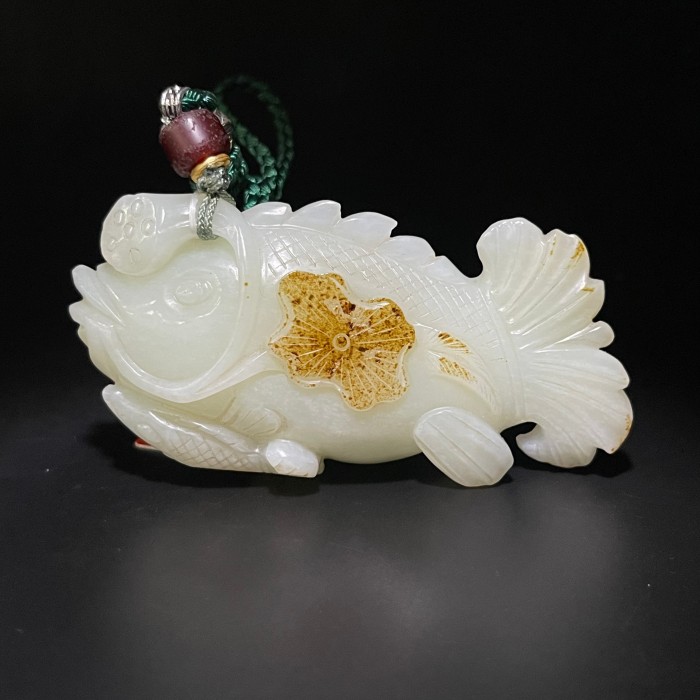 《清代》和田玉年年有余 山东国营文物商店 25091100596-10777