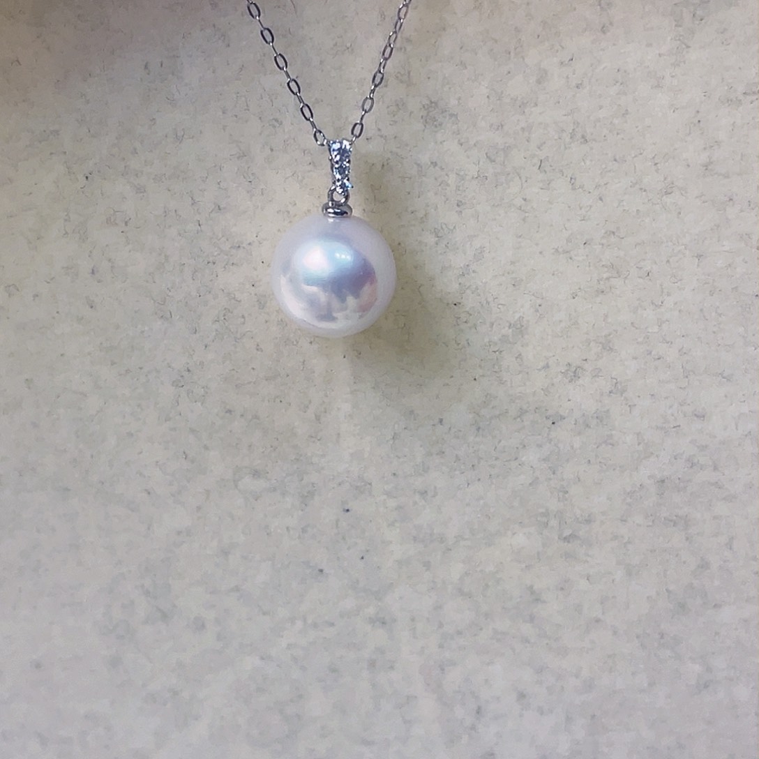 淡水珍珠吊坠(赠链)银S925镶嵌