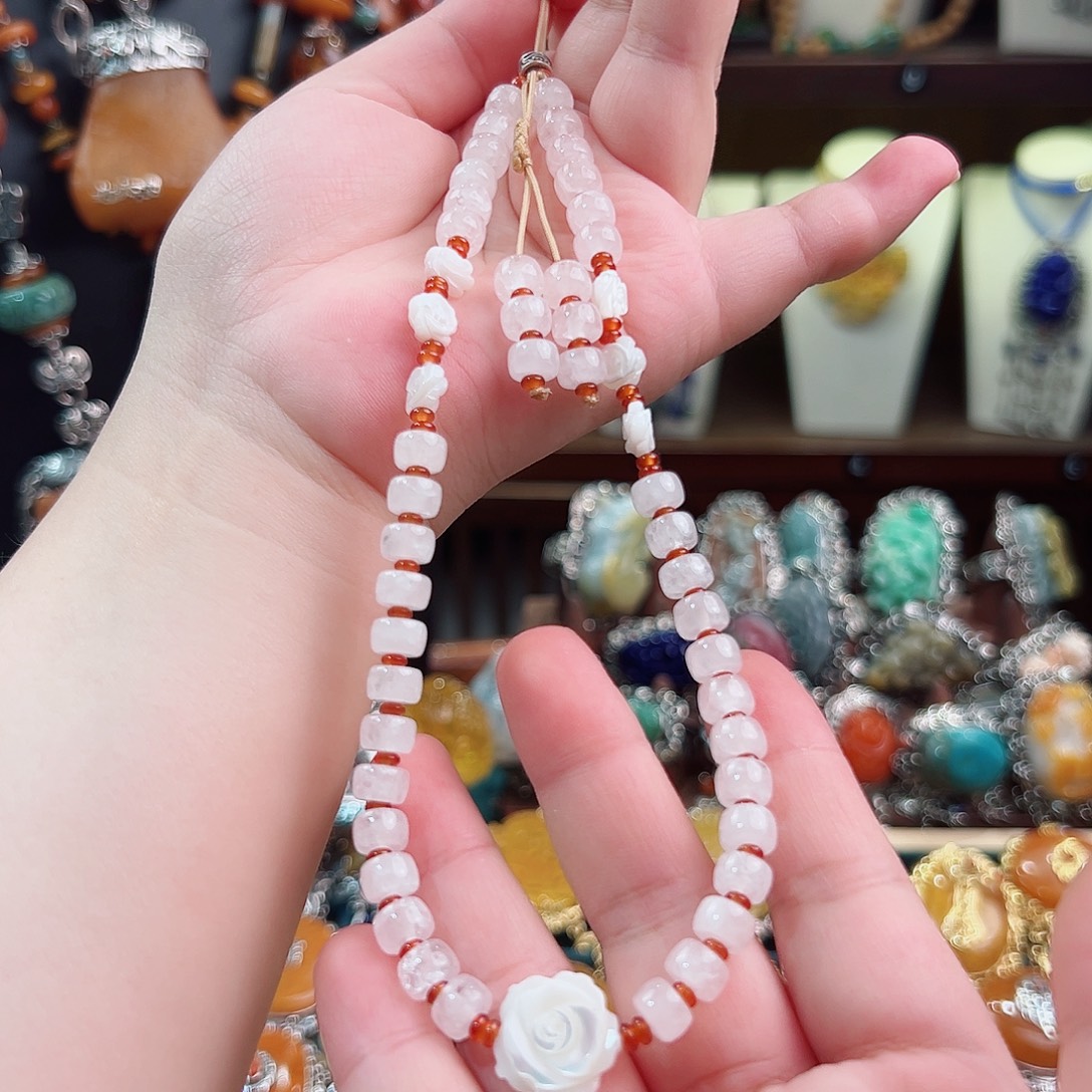 玛瑙银S925镶嵌挂件手机挂