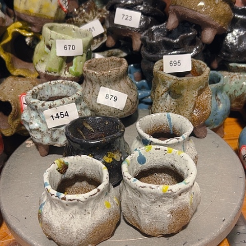 繁***)粗陶花盆手工花盆