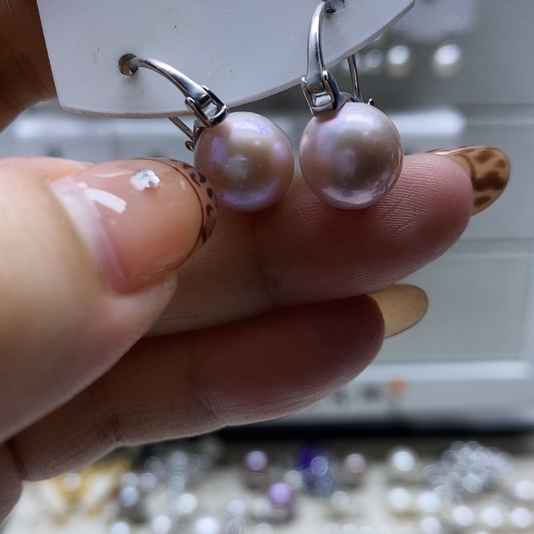 耳饰淡水珍珠银S925镶嵌