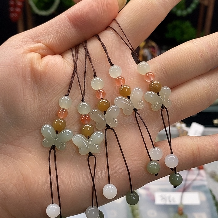 和田玉未镶嵌手机链多样性发一