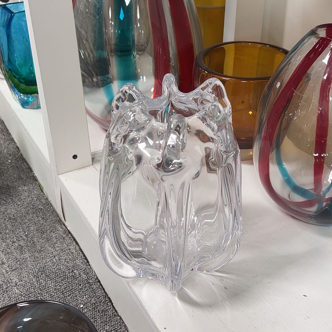 琉璃高23透明琉璃花器