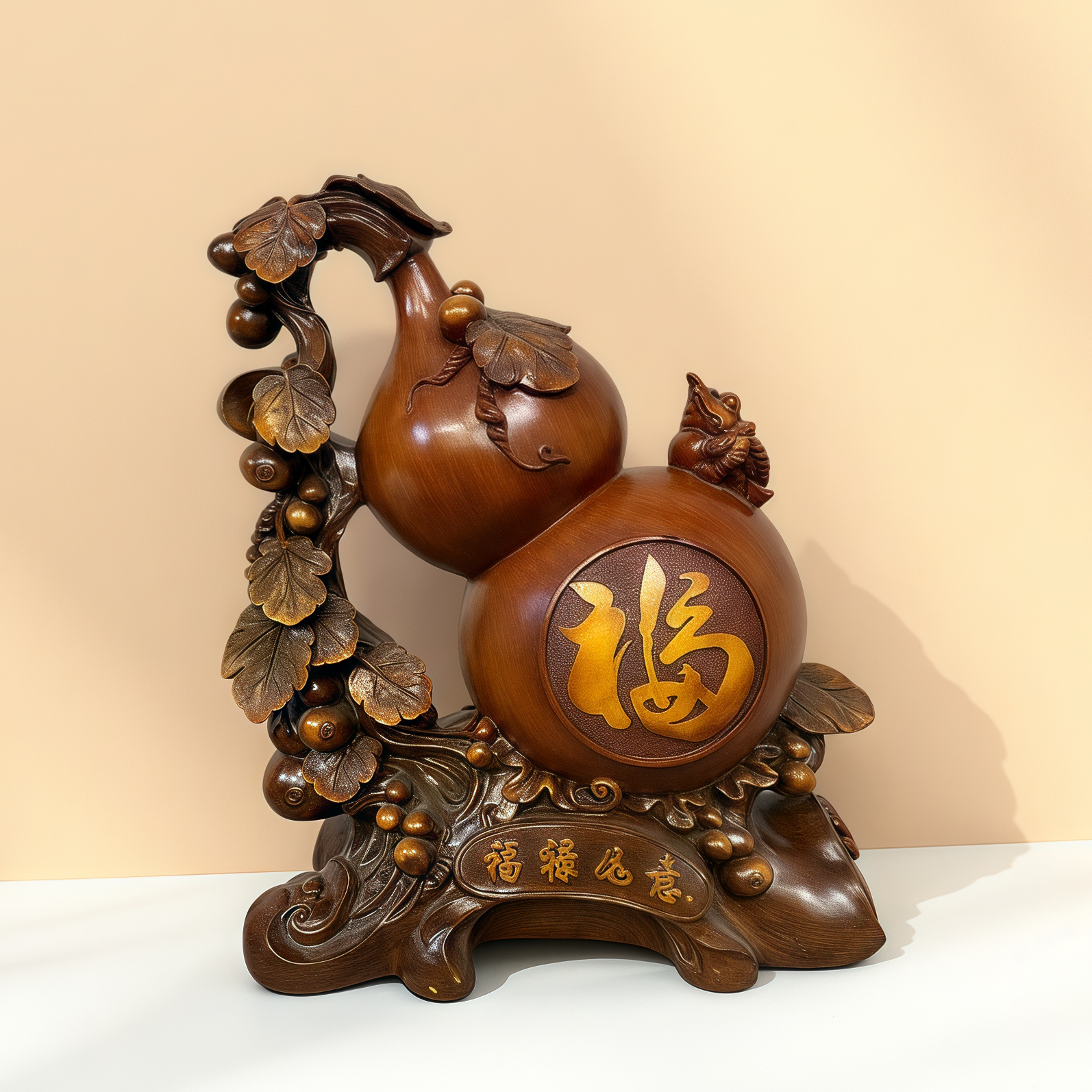 【多福多财】葫芦家居饰工艺品客厅酒柜创意装饰品乔迁开业礼品