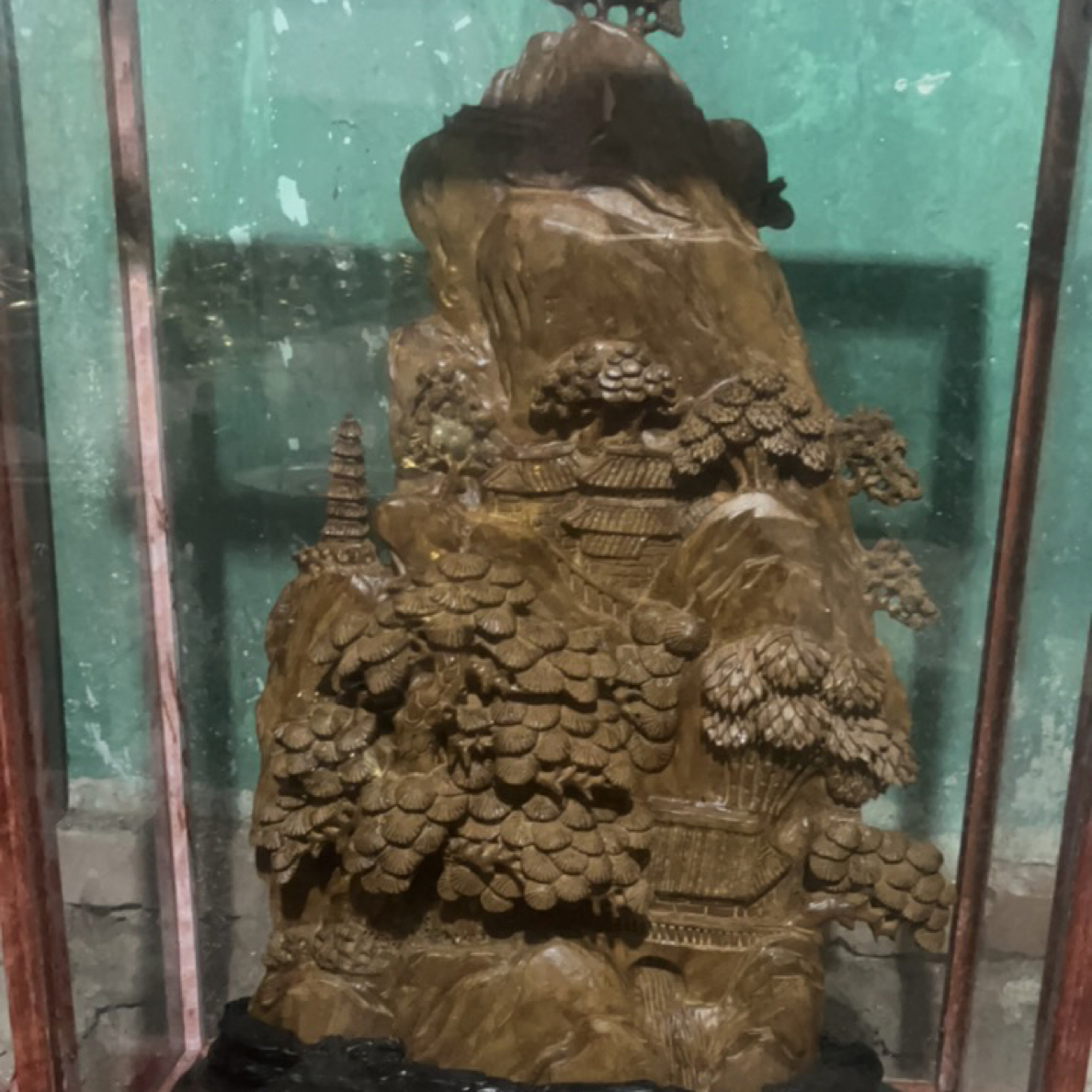 福利木摆件复古工艺山水