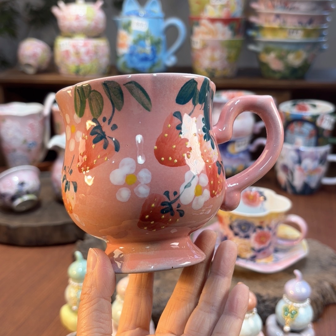 景德镇手绘高温釉下彩陶瓷茶具