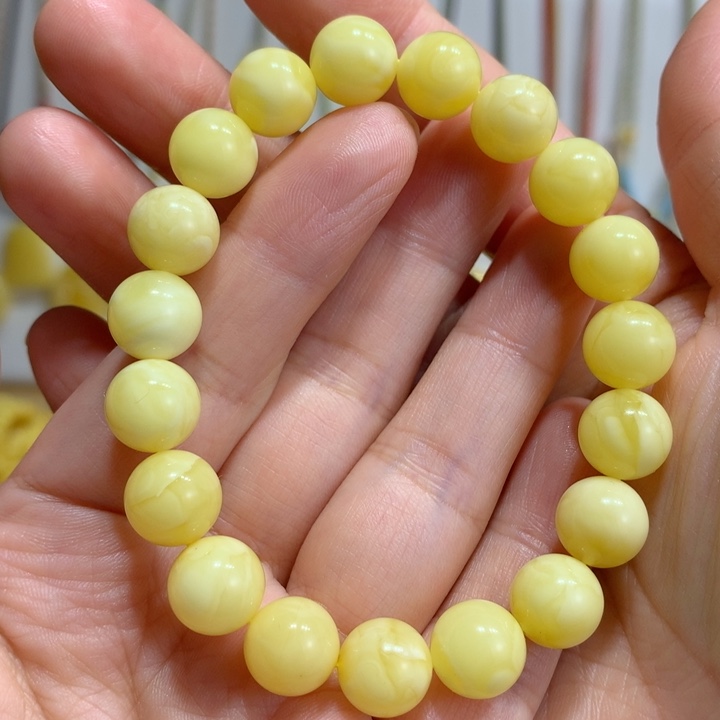 蜜蜡未镶嵌手链10mm