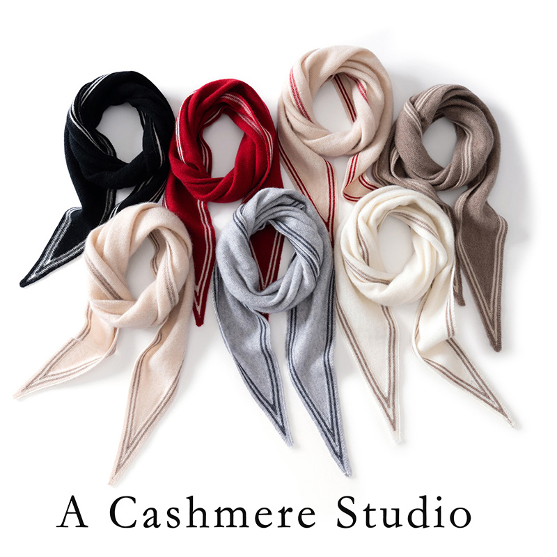 山羊绒三角巾女洋气百搭针织围巾脖套秋冬护颈保暖围脖