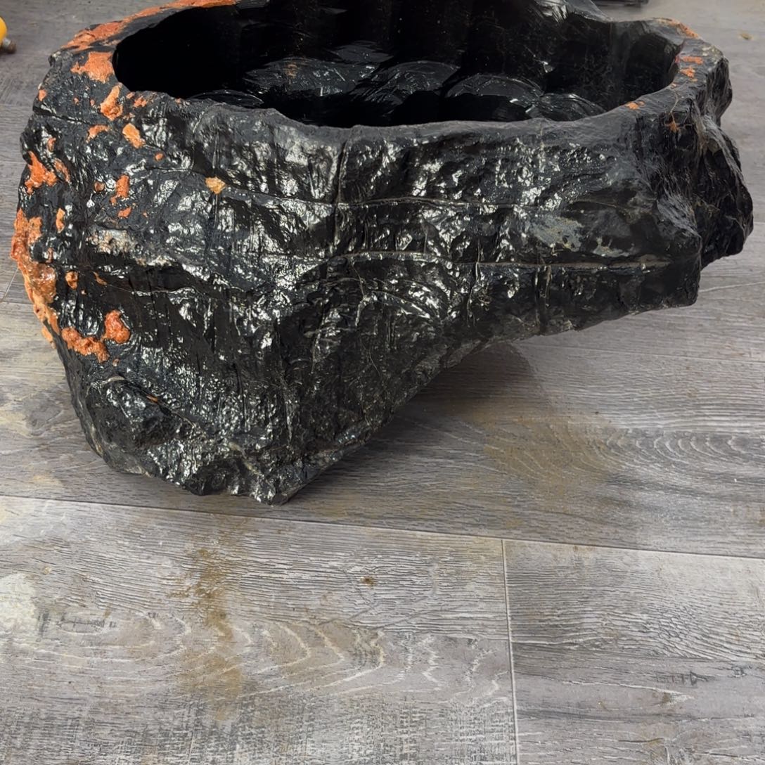 灵璧石花盆 天然外形