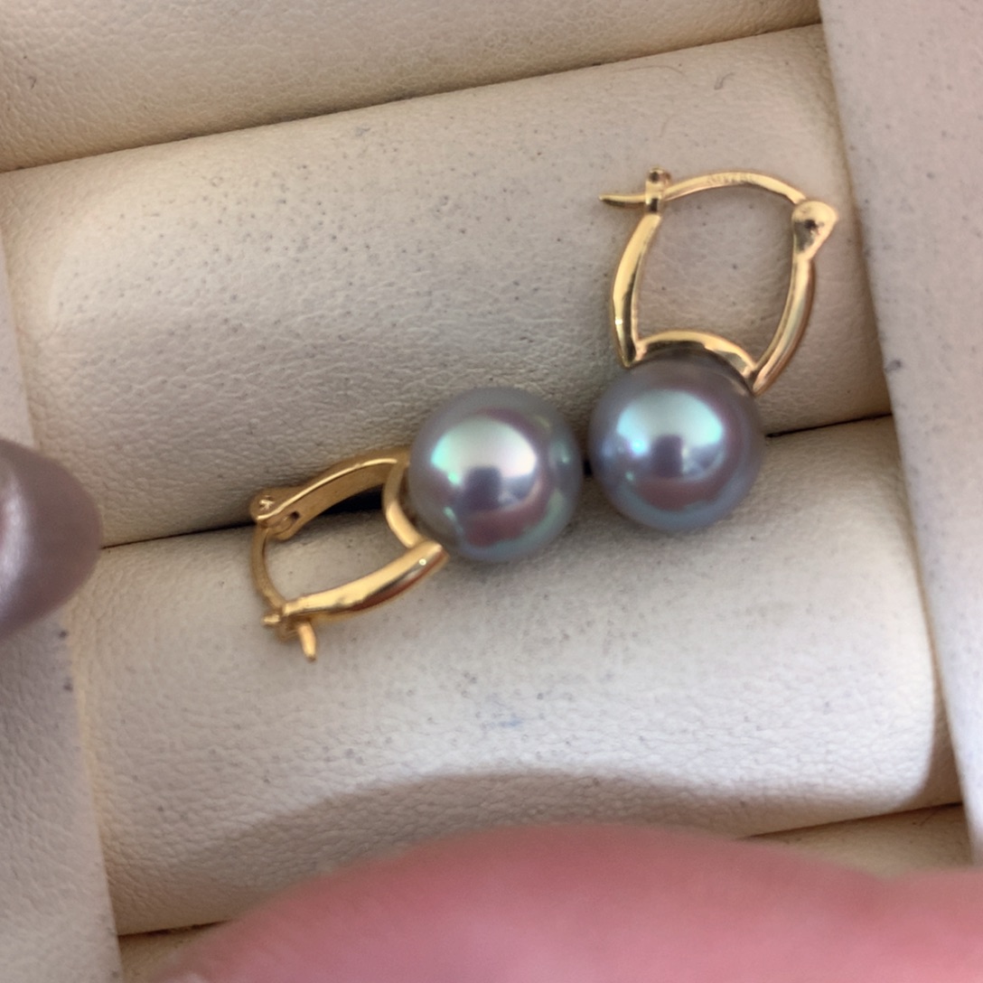 海水珍珠耳饰18K金镶嵌