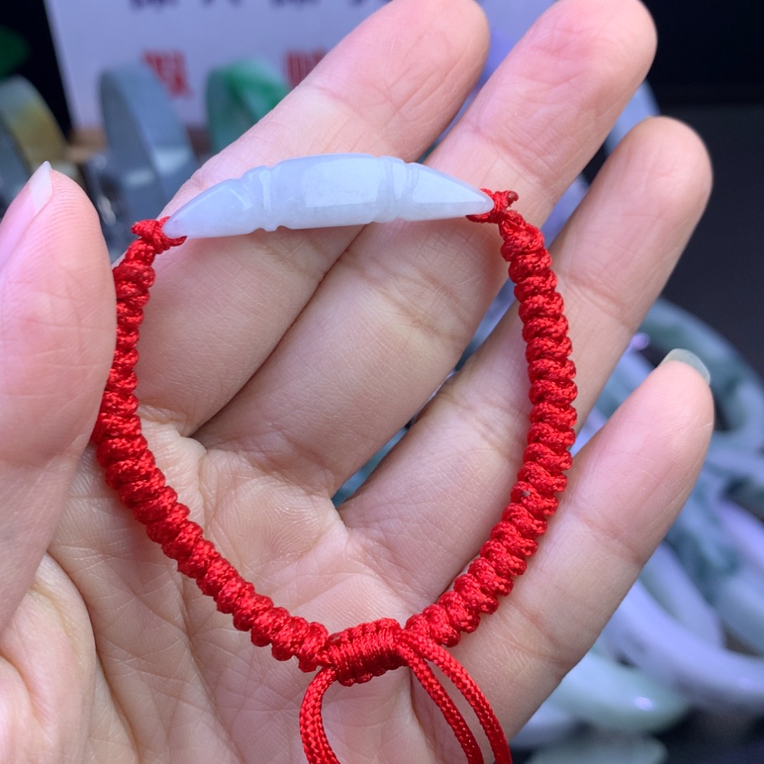 翡翠未镶嵌手链藕节翡翠手绳