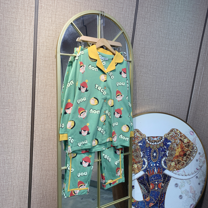 KB2产后绿色月子服套装产后M90-120L130