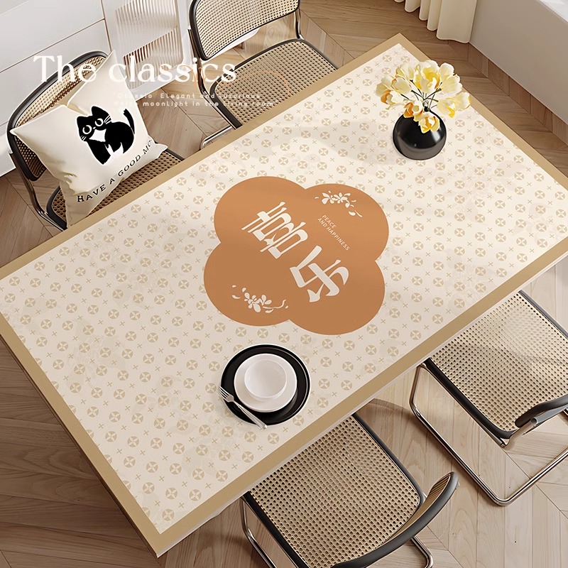 现代简约餐桌垫桌布防水防油免洗防烫pvc电视柜垫家用茶几盖巾布